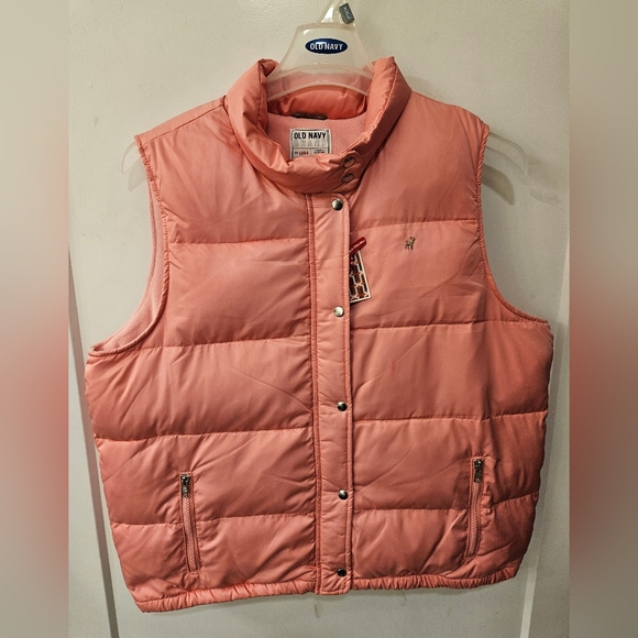 Old Navy Jackets & Blazers - NWT - Down & Waterfowl Filled Old Navy Pink Vest - Size XXL - Microfleece